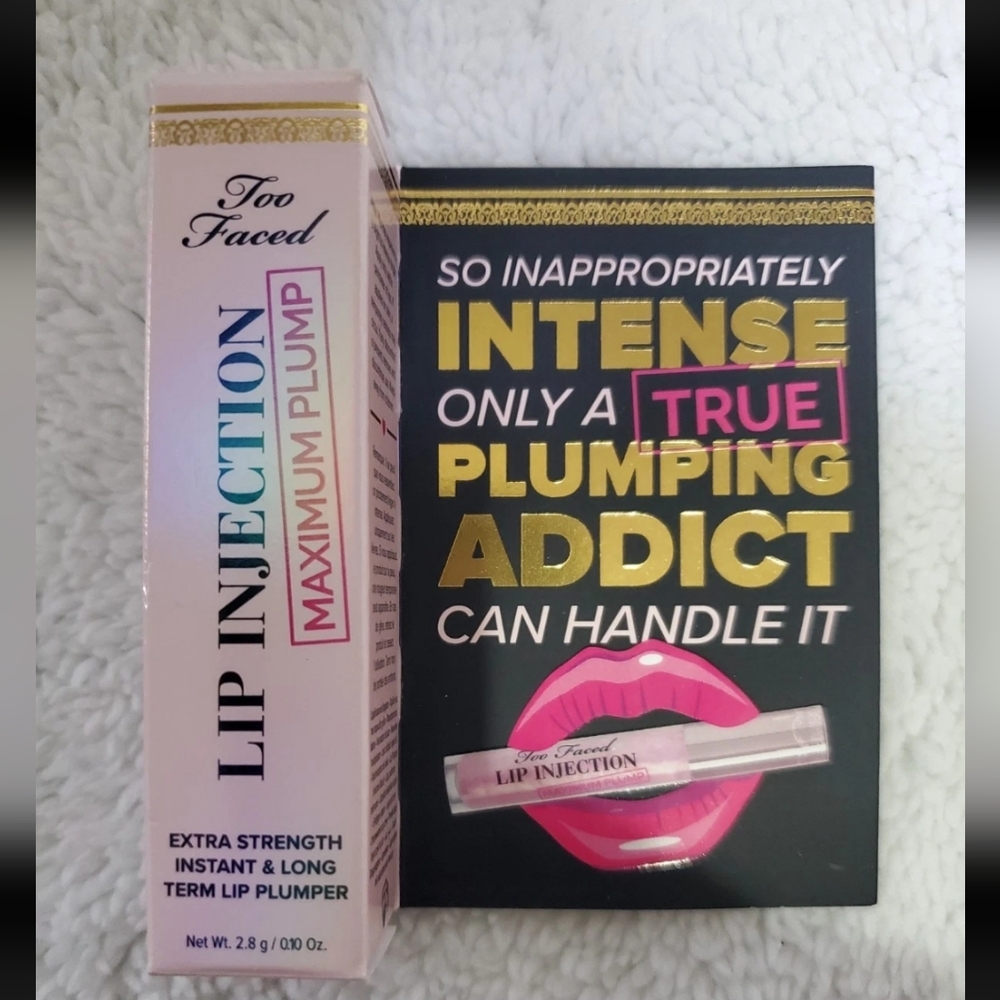 NIB TOO FACED LIP INJECTION MAXIMUM PLUMP EXTRA STRENGTH LIP PLUMPER .10 OZ - Picture 2 of 2